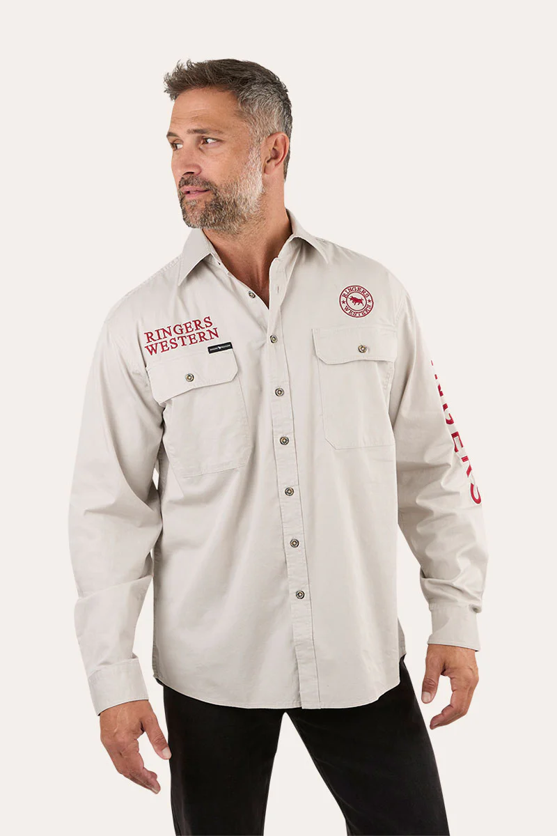 Hawkeye Mens Full Button Work Shirt - Image 3