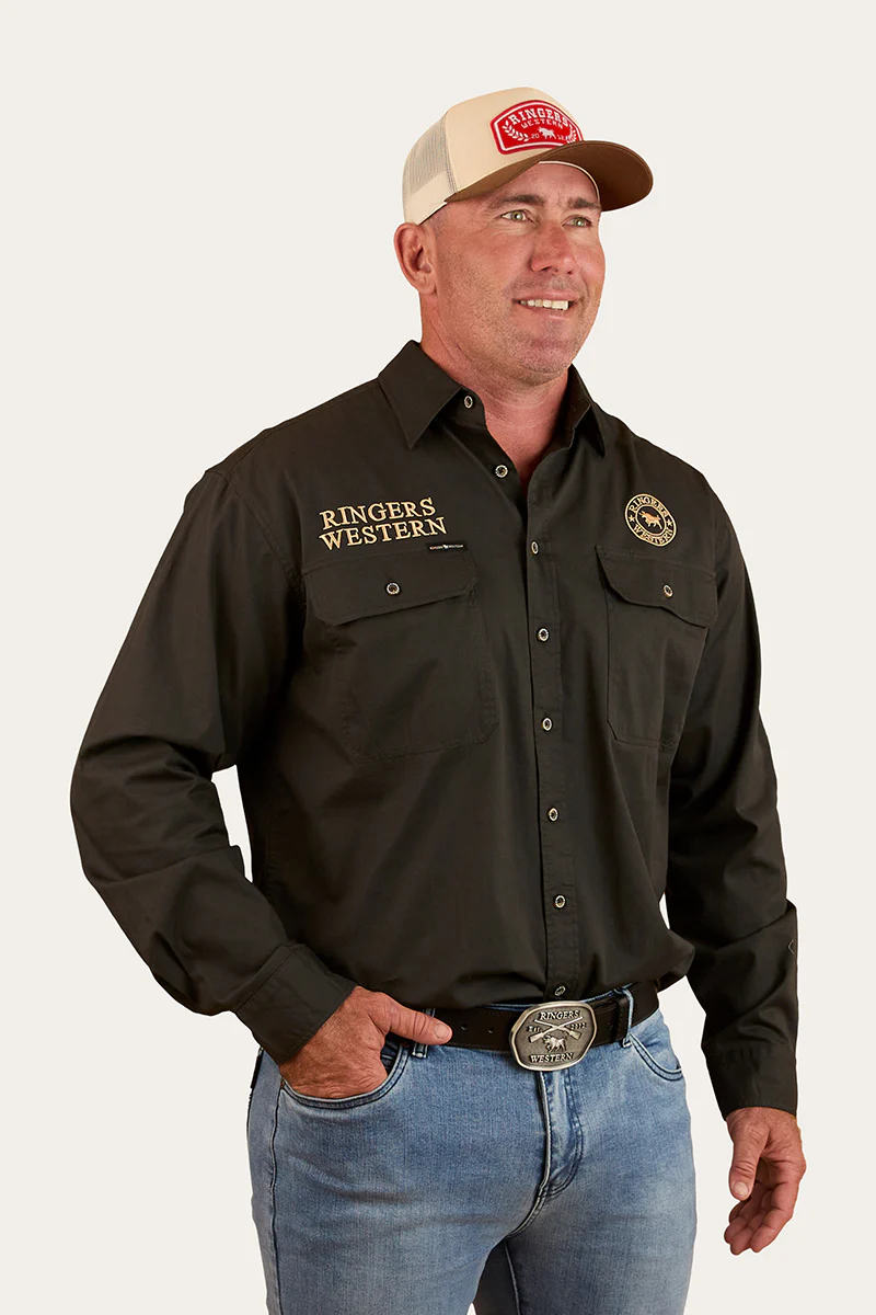 Hawkeye Mens Full Button Work Shirt - Image 86