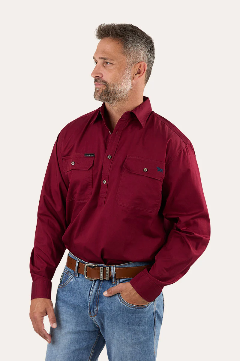 King River Mens Half Button Work Shirt - Image 25