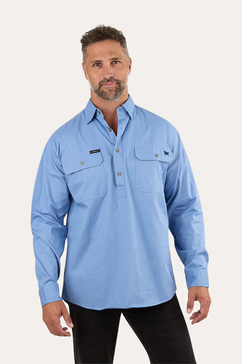 King River Mens Half Button Work Shirt - Image 47