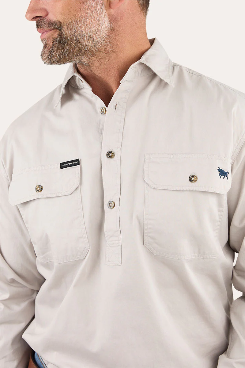 King River Mens Half Button Work Shirt - Image 6
