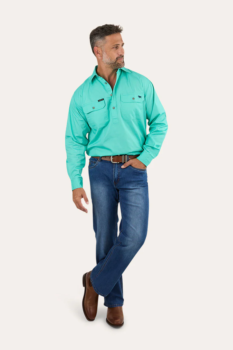 King River Mens Half Button Work Shirt - Image 62